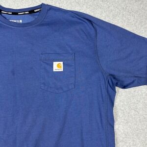 Carhartt Force Relaxed Fit Pocket T-Shirt Mens 2XL Blue Short Sleeve TK4616-M